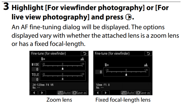 Nikon D780 - 'Secret' New Calibration Feature - Reikan FoCal Blog ...