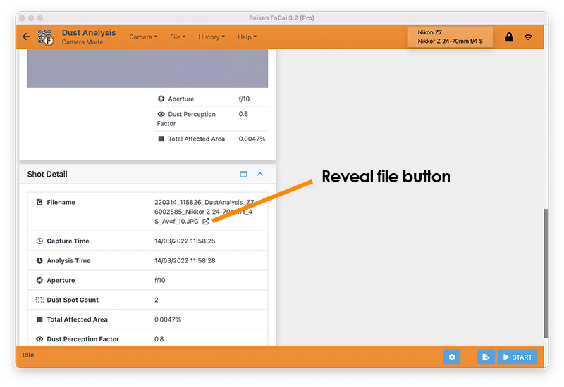 The new File Reveal icon shown on a screenshot.