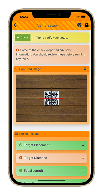 FoCla Mobile screenshot showing Verify Setup