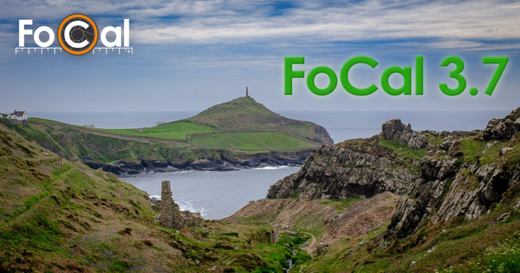 FoCal 3.7 splash screen with a view of Cape Cornwall