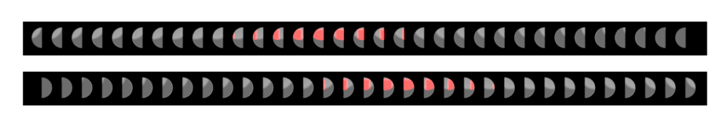 An image showing left and right side images through masked microlenses of an far focus target