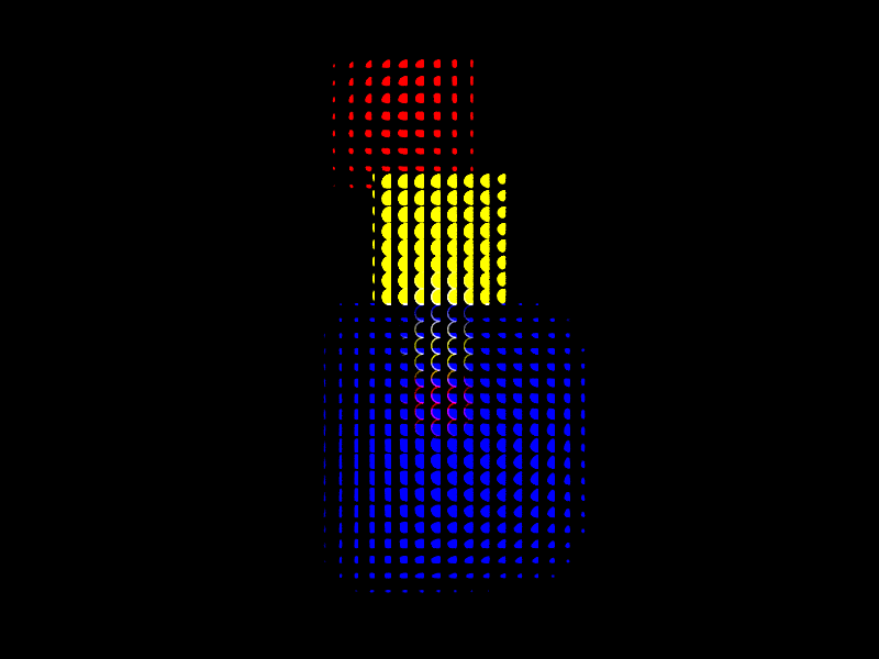 A image showing the shift in the other direction when the other half of the microlenses are masked
