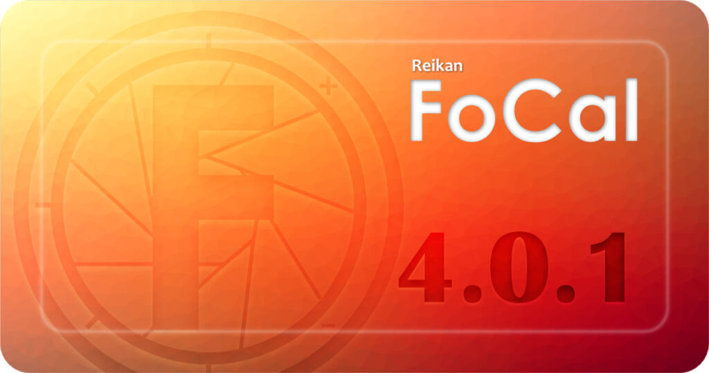 FoCal splash screen overlaid with 4.0.1 for this release